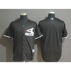 MLB Chicago White Sox Blank Black Cool Base Men Jersey