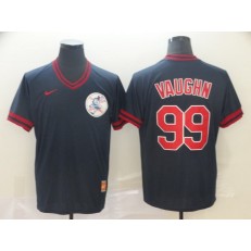 MLB Cleveland Indians #99 Ricky Vaughn Black Throwback Men Jersey