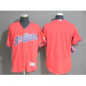 MLB Cleveland Indians Blank Red Flexbase Men Jersey