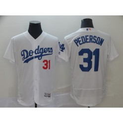 MLB Los Angeles Dodgers #31 Joc Pederson White Flexbase Men Jersey