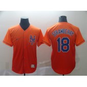MLB New York Mets #18 Darryl Strawberry Orange Drift Fashion Men Jersey