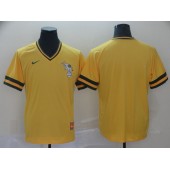 MLB Oakland Athletics Blank Yellow Throwback Men Jersey