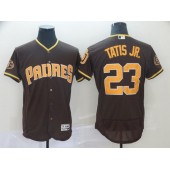 MLB San Diego Padres #23 Fernando Tatis Jr. Brown 50th Anniversary FlexBase Men Jersey