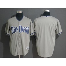 MLB San Diego Padres Blank Gray FlexBase Men Jersey