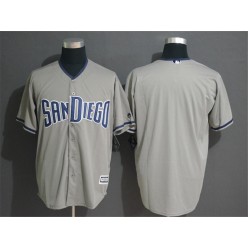 MLB San Diego Padres Blank Gray FlexBase Men Jersey