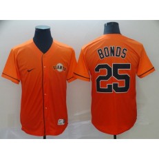 MLB San Francisco Giants #25 Barry Bonds Orange Drift Fashion Men Jersey