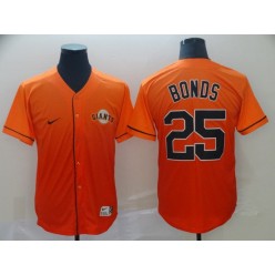 MLB San Francisco Giants #25 Barry Bonds Orange Drift Fashion Men Jersey