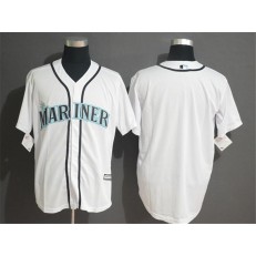 MLB Seattle Mariners Blank White Cool Base Men Jersey