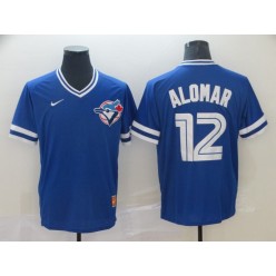 MLB Toronto Blue Jays #12 Roberto Alomar Royal Throwback Men Jersey
