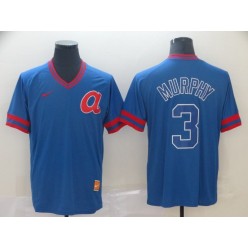 MLB Atlanta Braves #3 Dale Murphy Royal Throwback Men Jersey
