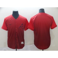 MLB Atlanta Braves Blank Red Drift Fashion Men Jersey