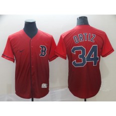 MLB Boston Red Sox #34 David Ortiz Red Drift Fashion Men Jersey