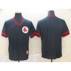 MLB Boston Red Sox Blank Navy Throwback Men Jersey