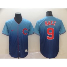 MLB Chicago Cubs #9 Javier Baez Blue Drift Fashion Men Jersey