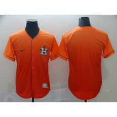 MLB Houston Astros Blank Orange Drift Fashion Men Jersey