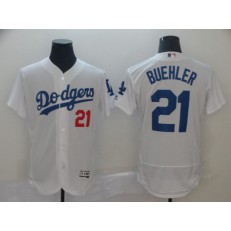 MLB Los Angeles Dodgers #21 Walker Buehler White Flexbase Men Jersey