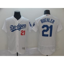 MLB Los Angeles Dodgers #21 Walker Buehler White Flexbase Men Jersey