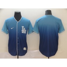 MLB Los Angeles Dodgers Blank Blue Drift Fashion Men Jersey