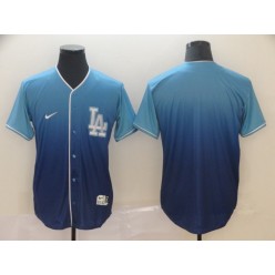 MLB Los Angeles Dodgers Blank Blue Drift Fashion Men Jersey