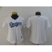 MLB Los Angeles Dodgers Blank White Women Cool Base Jersey