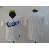 MLB Los Angeles Dodgers Blank White Youth Cool Base Jersey