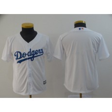 MLB Los Angeles Dodgers Blank White Youth Cool Base Jersey
