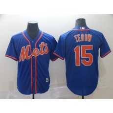MLB New York Mets #15 Tim Tebow Blue Cool Base Men Jersey