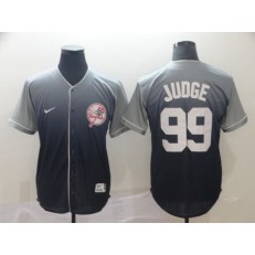MLB New York Yankees #99 Aaron Judge Gray Drift Fashion Men Jersey