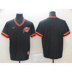 MLB San Francisco Giants Blank Black Throwback Men Jersey