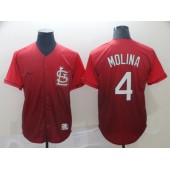 MLB St. Louis Cardinals #4 Yadier Molina Red Drift Fashion Men Jersey