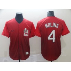 MLB St. Louis Cardinals #4 Yadier Molina Red Drift Fashion Men Jersey