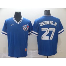 MLB Toronto Blue Jays #27 Vladimir Guerrero Jr. Royal Throwback Men Jersey