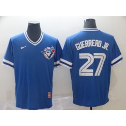 MLB Toronto Blue Jays #27 Vladimir Guerrero Jr. Royal Throwback Men Jersey
