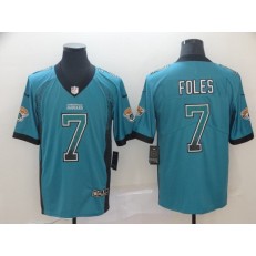 Jacksonville Jaguars #7 Nick Foles Teal Drift Fashion Limited Nike NFL Men Jersey