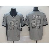 Oakland Raiders #84 Antonio Brown Gray Drift Fashion Limited Nike NFL Men Jersey