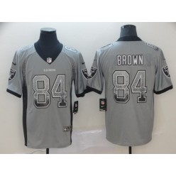 Oakland Raiders #84 Antonio Brown Gray Drift Fashion Limited Nike NFL Men Jersey