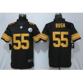 Pittsburgh Steelers #55 Devin Bush Black 2019 NFL Draft First Round Pick Color Rush Limited Nike NFL Men Jersey