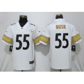 Pittsburgh Steelers #55 Devin Bush White 2019 NFL Draft First Round Pick Vapor Untouchable Limited Nike Men Jersey