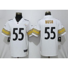 Pittsburgh Steelers #55 Devin Bush White 2019 NFL Draft First Round Pick Vapor Untouchable Limited Nike Men Jersey