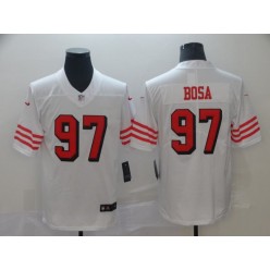 San Francisco 49ers #97 Nick Bosa White 2019 NFL Draft First Round Pick Color Rush Vapor Untouchable Limited Nike Men Jersey