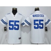Women Nike Dallas Cowboys #55 Leighton Vander Esch White Vapor Untouchable Limited Jersey