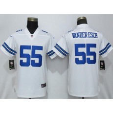 Women Nike Dallas Cowboys #55 Leighton Vander Esch White Vapor Untouchable Limited Jersey