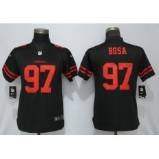 Women Nike San Francisco 49ers #97 Nick Bosa Black 2019 NFL Draft First Round Pick Vapor Untouchable Limited Jersey
