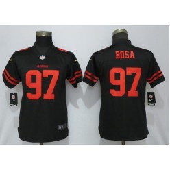 Women Nike San Francisco 49ers #97 Nick Bosa Black 2019 NFL Draft First Round Pick Vapor Untouchable Limited Jersey