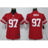 Women Nike San Francisco 49ers #97 Nick Bosa Scarlet 2019 NFL Draft First Round Pick Vapor Untouchable Limited Jersey