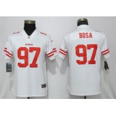 Women Nike San Francisco 49ers #97 Nick Bosa White 2019 NFL Draft First Round Pick Vapor Untouchable Limited Jersey