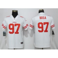 Women Nike San Francisco 49ers #97 Nick Bosa White 2019 NFL Draft First Round Pick Vapor Untouchable Limited Jersey
