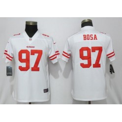 Women Nike San Francisco 49ers #97 Nick Bosa White 2019 NFL Draft First Round Pick Vapor Untouchable Limited Jersey