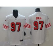 Youth Nike San Francisco 49ers #97 Nick Bosa White 2019 NFL Draft First Round Pick Color Rush Vapor Untouchable Limited Jersey