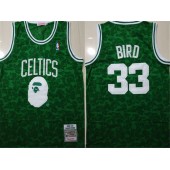 Boston Celtics Bape 33 Larry Bird Green 1985-86 Hardwood Classics Jersey